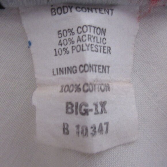 Cardigan Sweater Men's Big-3X Acrylic Cream Brown Geometric V-Neck Button-Front - Picture 5 of 7